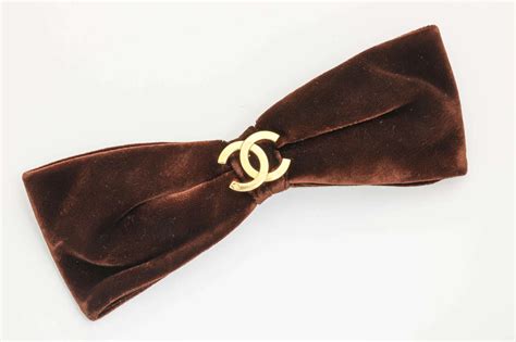 chanel cc hair clip|Chanel bow tie for hair.